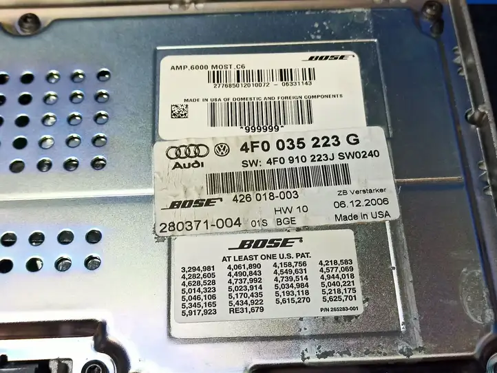Audi A6 S6 C6 4F (2004 - 2008) 4F0035223G Комплект аудиосистемы — фото 11