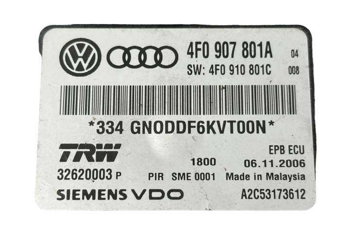 Audi A6 (2004 - 2008)  4F0907801A Блок управления тормозной системы