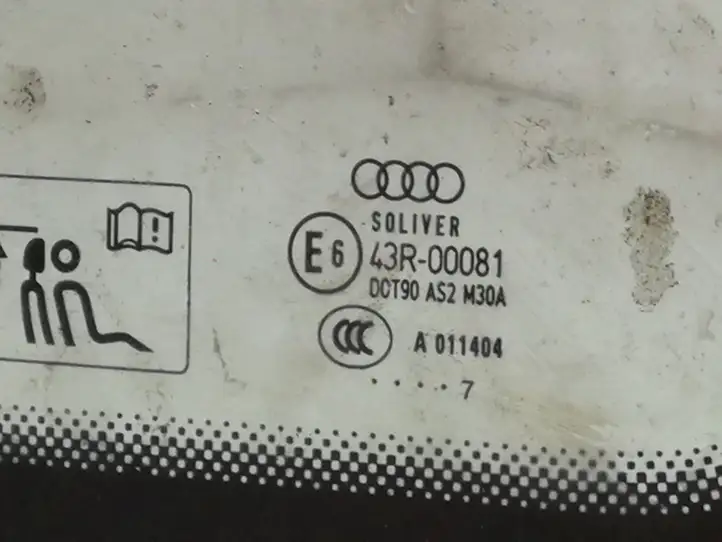 Audi A4 S4 B7 8E 8H (2004 - 2009) AS2 Заднее боковое стекло — фото 2