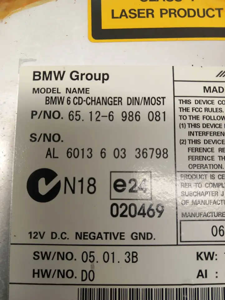 BMW 5 E60 E61 (2004 - 2010) 65126986081 CD/DVD чейнджер — фото 2