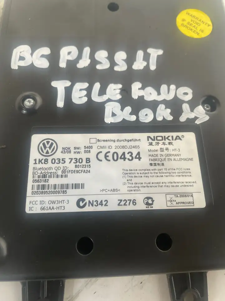 Volkswagen PASSAT B6 (2005 - 2010) 1K8035730B Bluetooth модуль — фото 2
