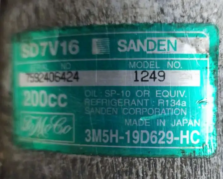 Volvo V50 (2004 - 2008) 3M5H19D629HC Компрессор (насос) кондиционера воздуха — фото 7