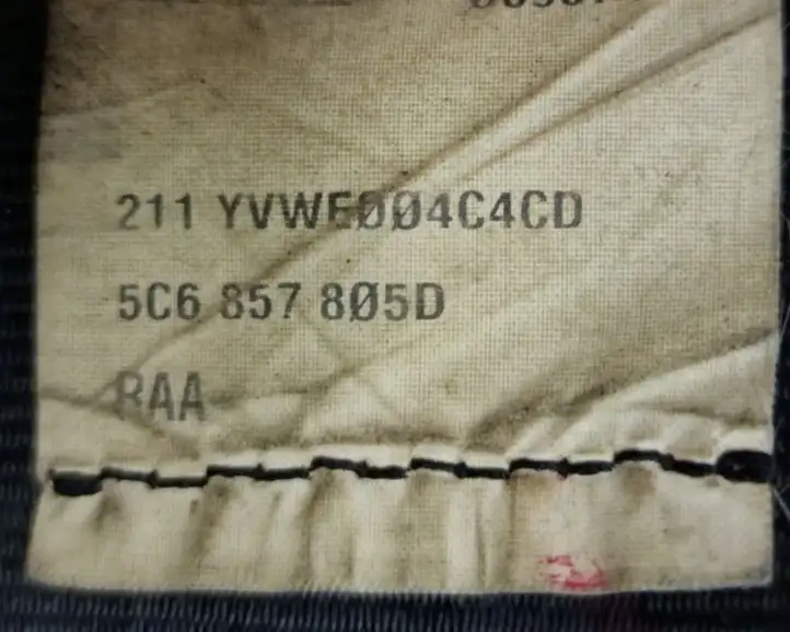 Volkswagen Jetta VI (2011 - 2018) 5C6857805D Задний ремень безопасности — фото 7