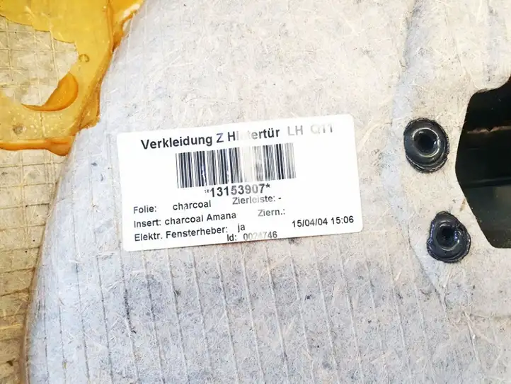 Opel Astra H (2004 - 2009) 13153907 Обшивка задней двери — фото 3