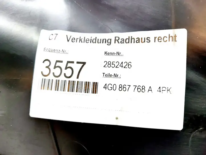 Audi A6 C7 (2011 - 2014) 4G0867768A Нижняя боковая отделка заднего сиденья — фото 5