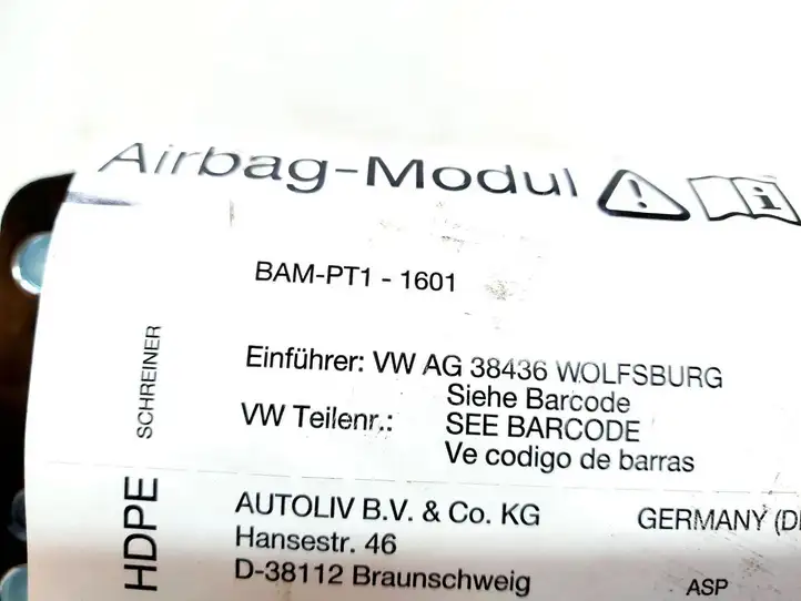 Volkswagen Tiguan (2007 - 2011) BAMPT11601 Подушка безопасности пассажира — фото 3