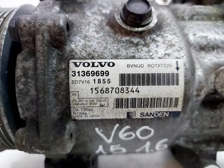 Volvo V60 (2013 - 2018) 31369699 Компрессор (насос) кондиционера воздуха — фото 2