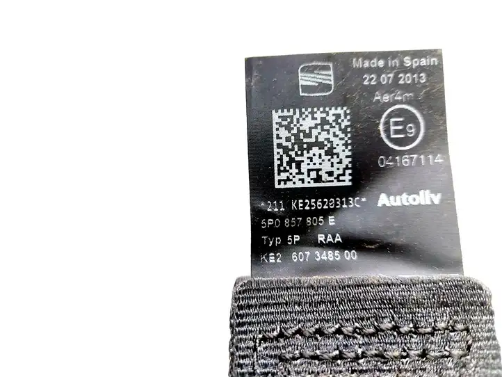 Seat Altea XL (2004 - 2015) 5P0857805 Задний ремень безопасности — фото 5