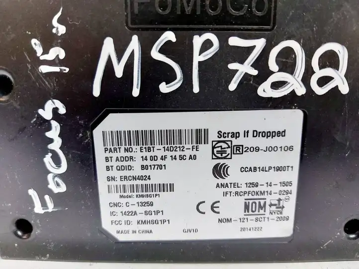 Ford Focus (2011 - 2015) E1BT14D212FE Bluetooth модуль — фото 4
