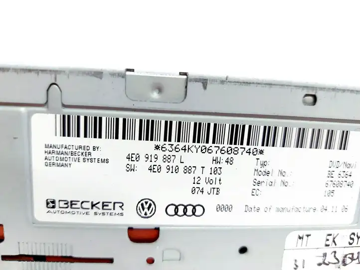Audi A6 Allroad C6 (2006 - 2008) 4E0919887L Магнитола / мультимедийная система — фото 5
