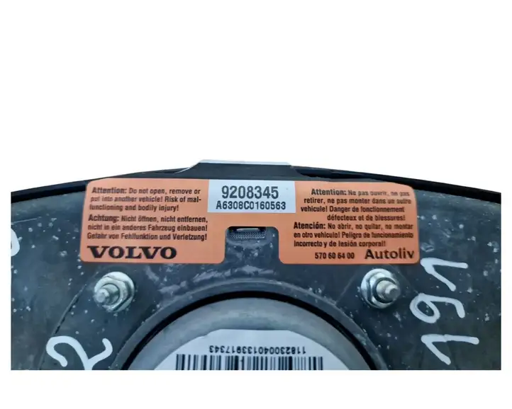 Volvo S60 (2000 - 2004) 9208345 Подушка безопасности руля — фото 6