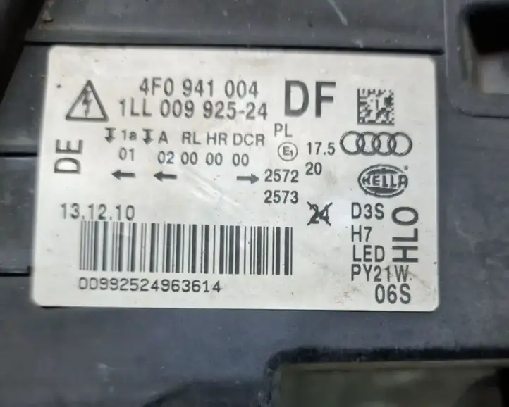 Audi A6 S6 C6 4F (2008 - 2011) 4F0941004DF Передняя фара — фото 7