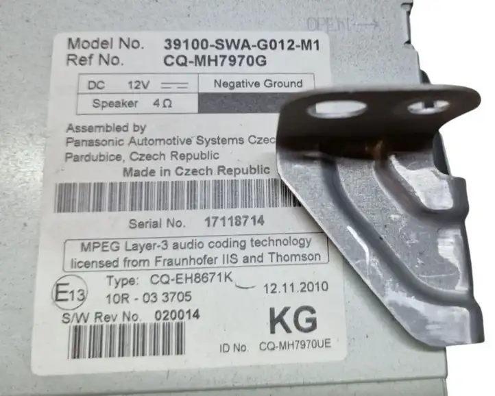 Honda CR-V (2009 - 2012) 39100SWAG012M1 Магнитола / мультимедийная система — фото 9
