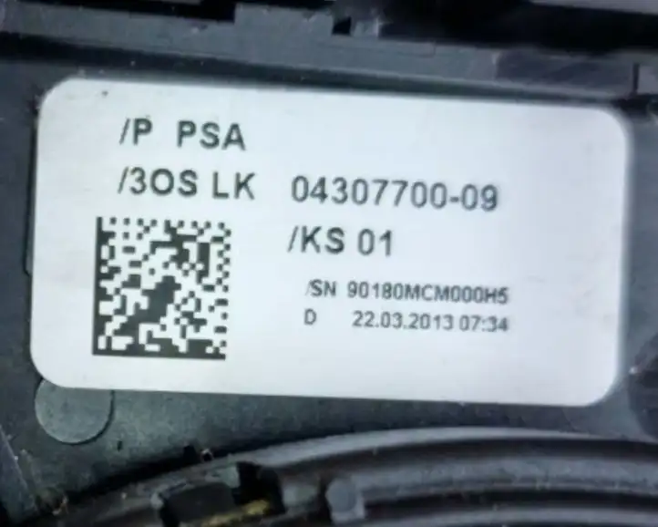Peugeot 508 (2010 - 2014) 98000242ZD Контактное кольцо SRS — фото 7