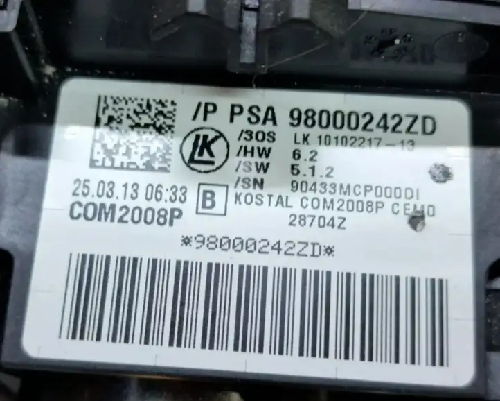Peugeot 508 (2010 - 2014) 98000242ZD Контактное кольцо SRS — фото 8