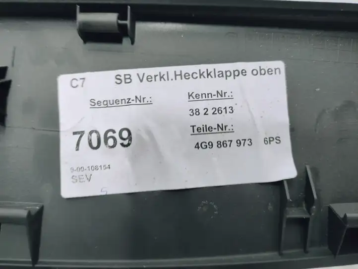 Audi A6 C7 (2011 - 2014) 4G9867973 Верхняя обшивка у окна — фото 3