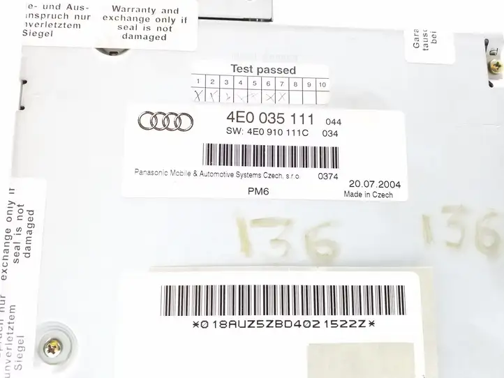 Audi A6 S6 C6 4F (2004 - 2008) 4E0035111 CD/DVD чейнджер — фото 4