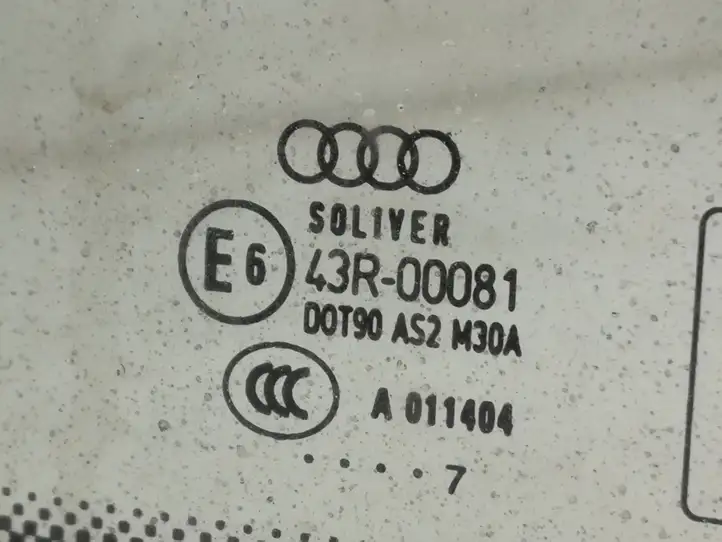 Audi A4 S4 B7 8E 8H (2004 - 2009) AS2 Заднее боковое стекло — фото 3