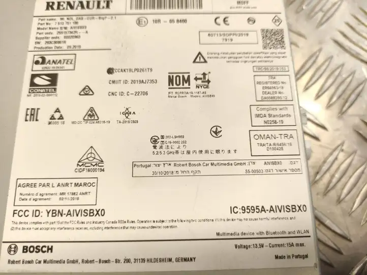 Renault Clio V (2019 - ) 259157342R Магнитола / мультимедийная система — фото 3