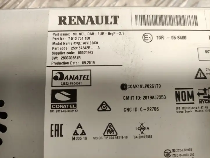 Renault Clio V (2019 - ) 259157342R Магнитола / мультимедийная система — фото 4