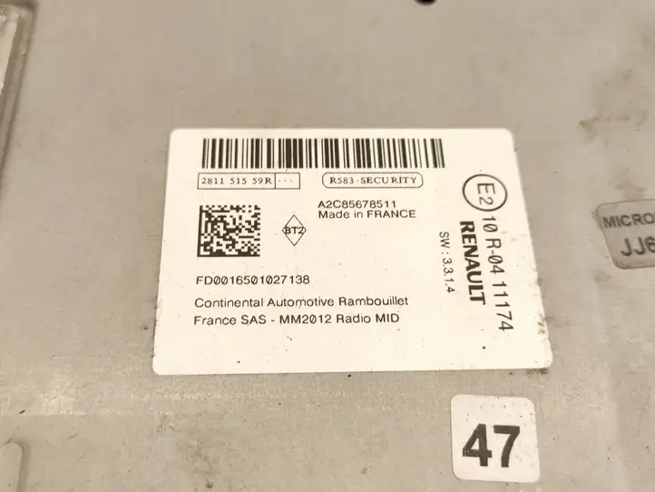 Renault Zoe (2012 - ) 281151559R Магнитола / мультимедийная система — фото 3