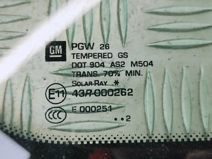 Opel Zafira B (2008 - 2014) 43R000262 Треугольное стекло кузова — фото 3