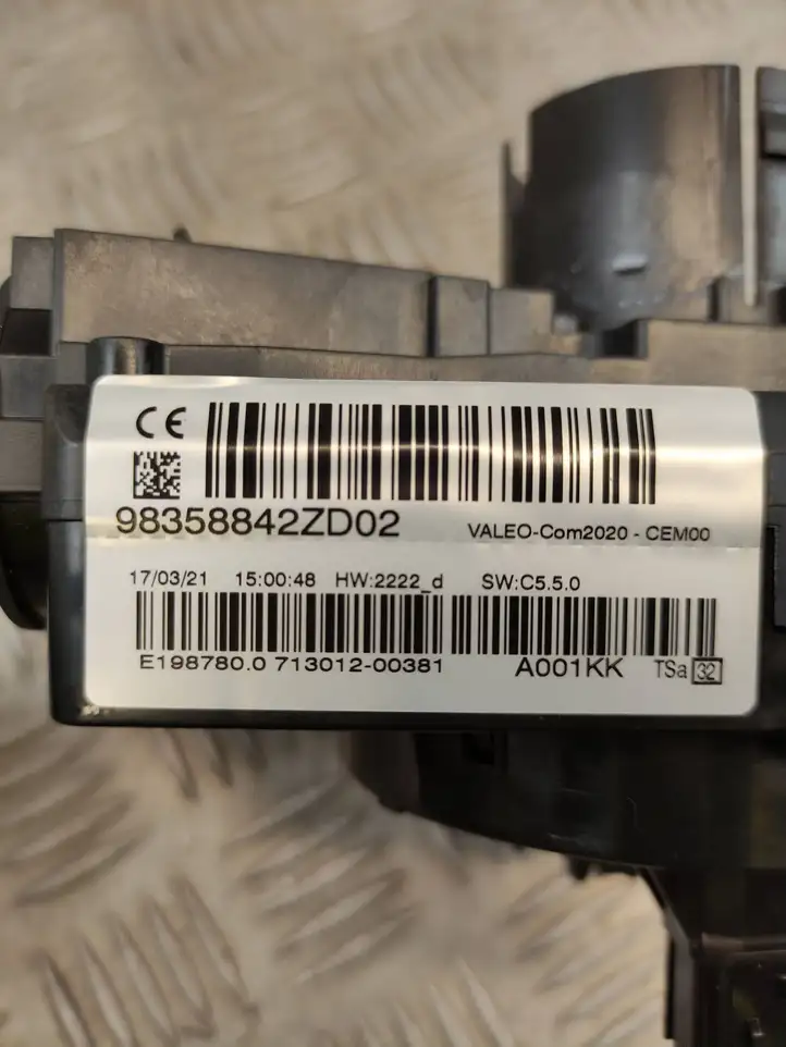 Citroen C4 (2016 - ) 98358842 Контактное кольцо SRS — фото 6