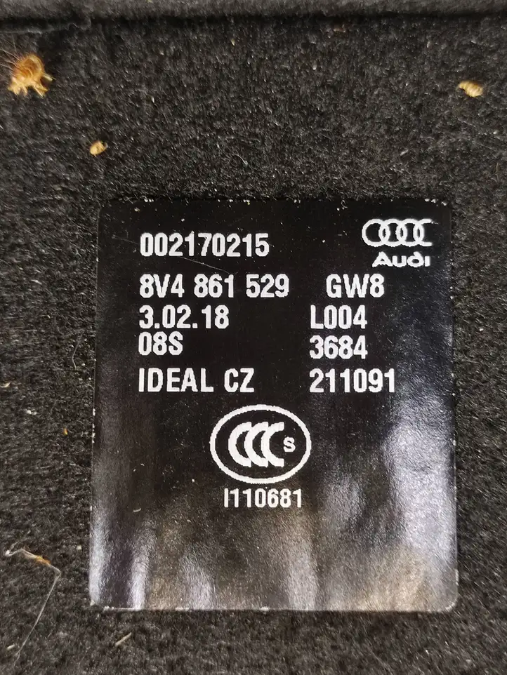 Audi A3/S3 8V (2016 - 2020) 8V4861529 Пол багажника — фото 4