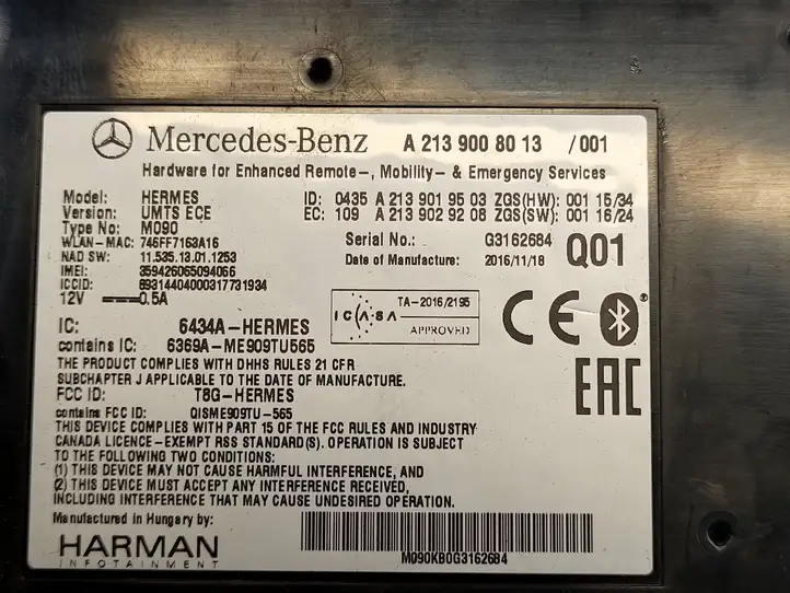 Mercedes-Benz CLA C117,X117,W117 (2013 - 2019) A2139008013 Bluetooth модуль — фото 5