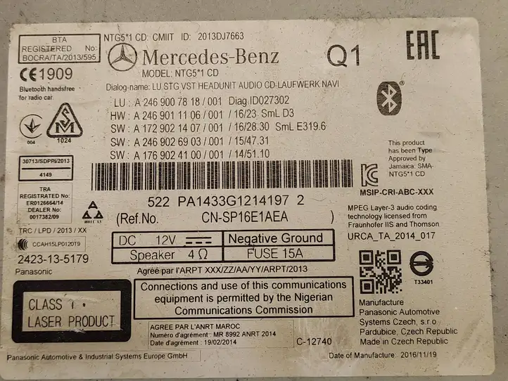 Mercedes-Benz CLA C117,X117,W117 (2013 - 2019) A2469007818 Магнитола / мультимедийная система — фото 5