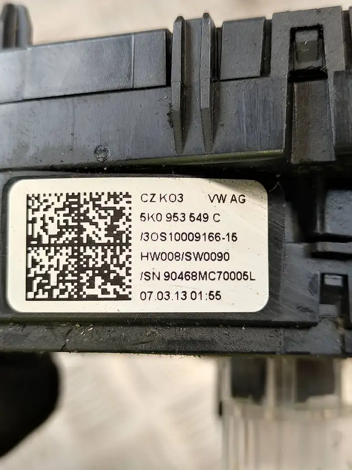 Volkswagen Caddy (2010 - 2015) 5K0953549C Контактное кольцо SRS — фото 2