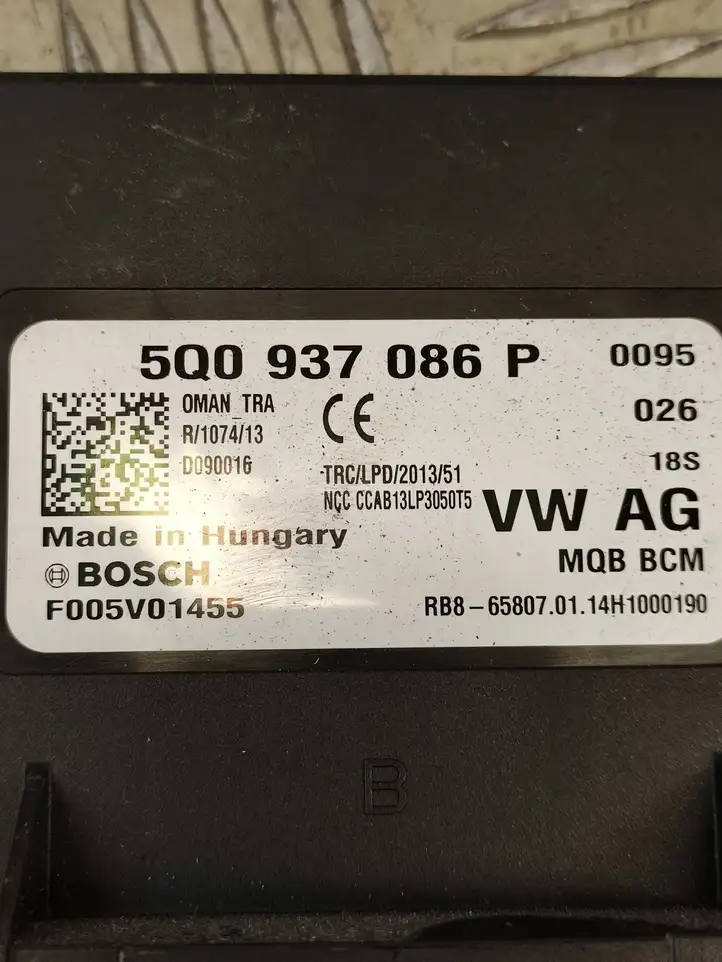 Skoda Octavia Mk3 (5E) (2013 - 2019) 5Q0937086P Модуль комфорта — фото 3