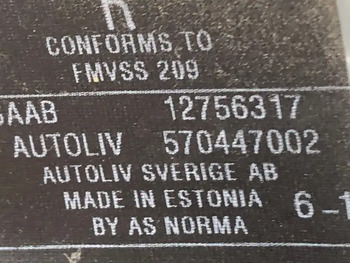 Saab 9-5 (2006 - 2010) 570438600G Задний ремень безопасности — фото 5