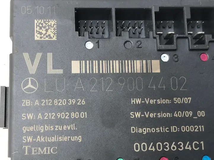 Mercedes-Benz E W212 (2009 - 2016) A2128203926 Блок управления дверью — фото 1