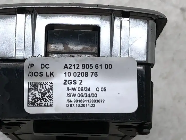 Mercedes-Benz E W212 (2009 - 2016) A2129056100 Блок кнопок стеклоподъемников — фото 3