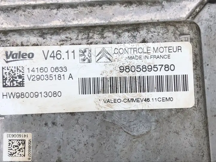 Citroen C3 (2013 - 2016) 9805895780 Блок управления двигателем (ЭБУ) — фото 2