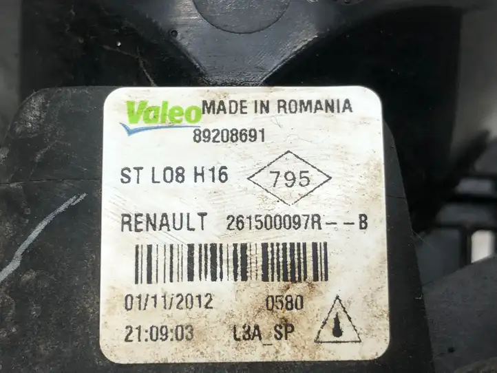 Renault Scenic III - Grand scenic III (2009 - 2016) 261500097R Передняя противотуманная фара — фото 3