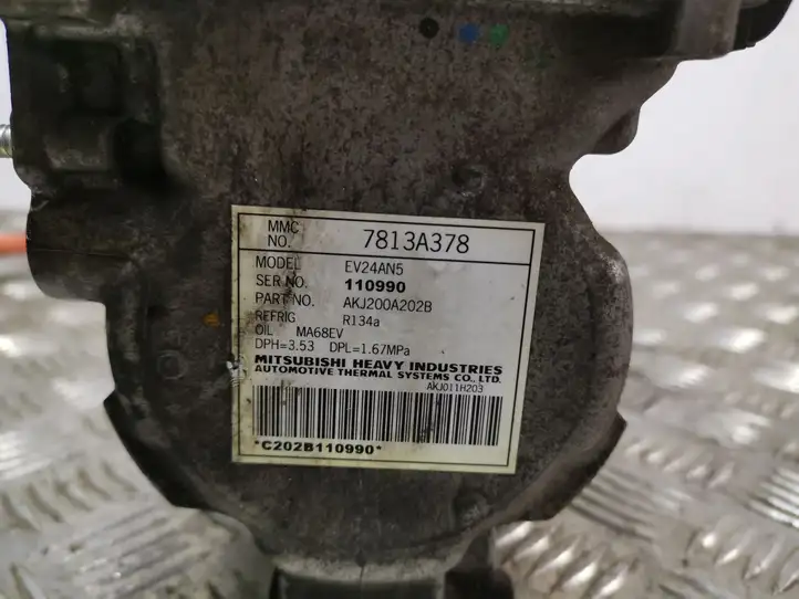 Mitsubishi Outlander (2012 - 2014) 7813A378 Компрессор (насос) кондиционера воздуха — фото 3