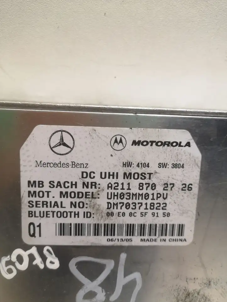 Mercedes-Benz ML W164 (2005 - 2011) A2118702726 Bluetooth модуль — фото 4