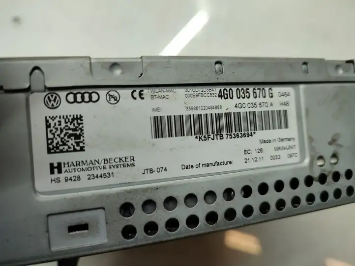 Audi A6 C7 (2011 - 2014) 4G0035670G Магнитола / мультимедийная система — фото 6