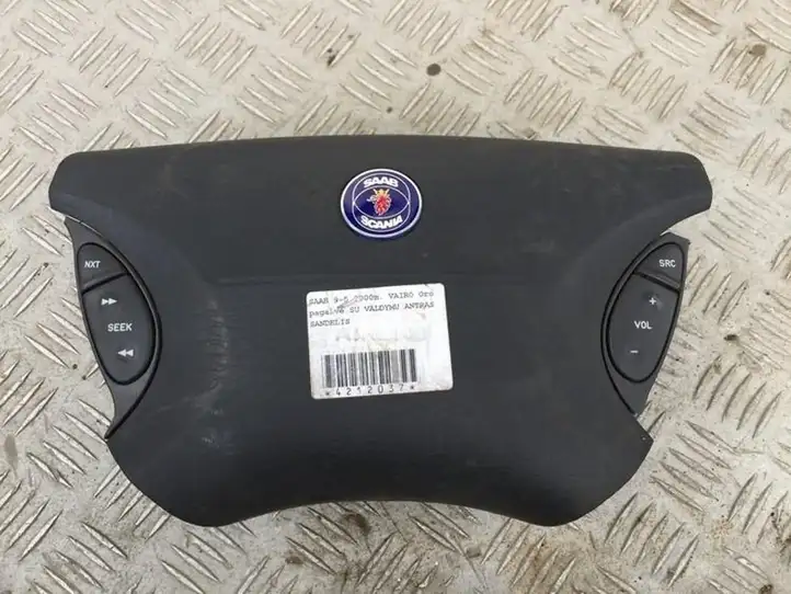 Saab 9-5 (1998 - 2005) 570674000 Подушка безопасности руля — фото 1
