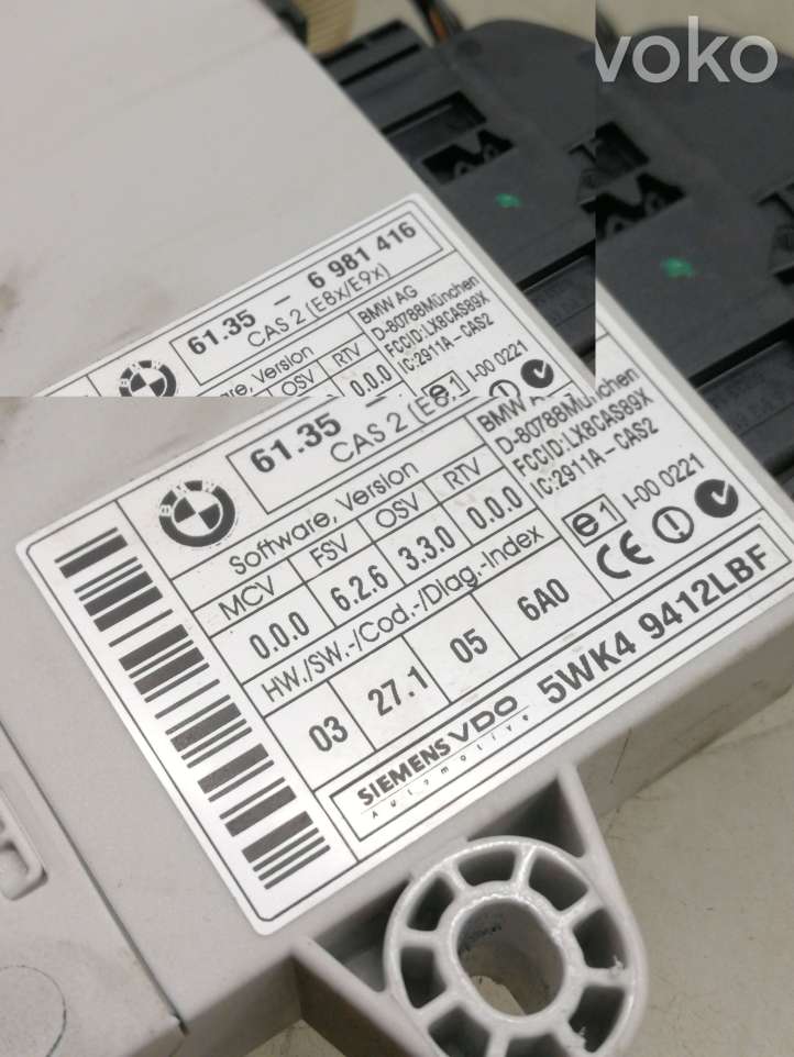 BMW 3 E90 E91 (2005 - 2012)  6981416 Модуль блока управления CAS