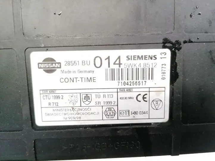 Nissan Almera (2000 - 2006) 28551BU014 Модуль комфорта — фото 3
