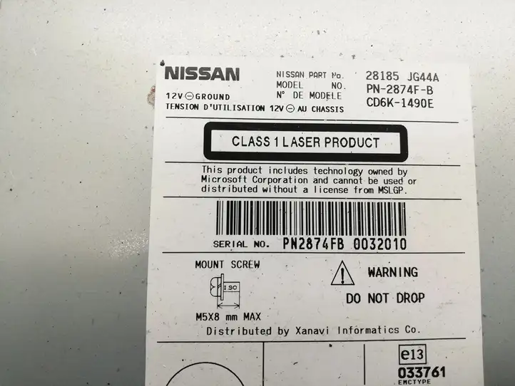 Nissan Qashqai 28185JG44A Магнитола / мультимедийная система — фото 5