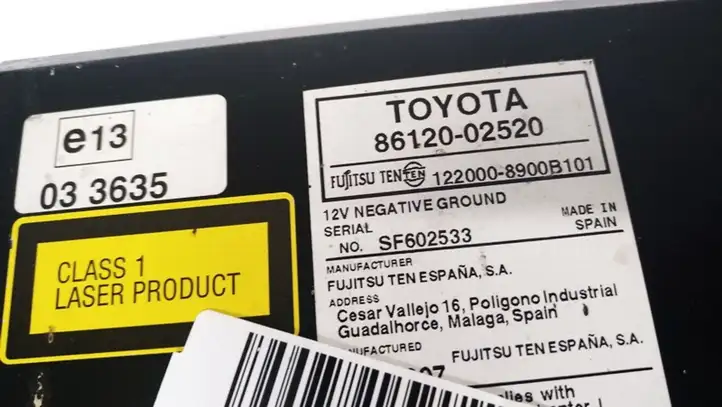 Toyota Auris 150 (2006 - 2012) 8612002520 Магнитола / мультимедийная система — фото 3