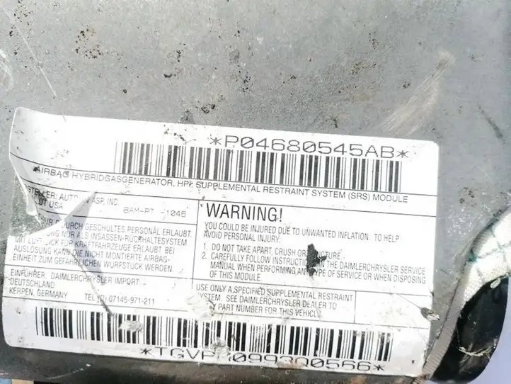 Chrysler Pacifica (2003 - 2008) P04680545AB Подушка безопасности пассажира — фото 3