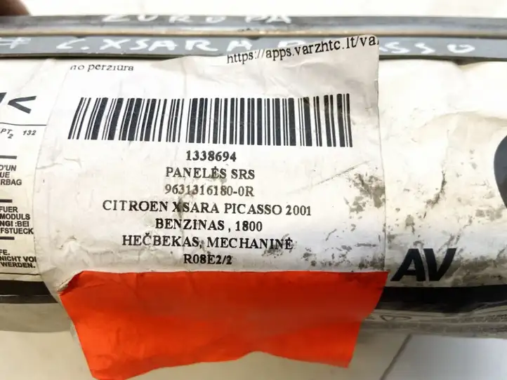 Citroen Xsara Picasso (1999 - 2012) 96313161800r Подушка безопасности пассажира — фото 3