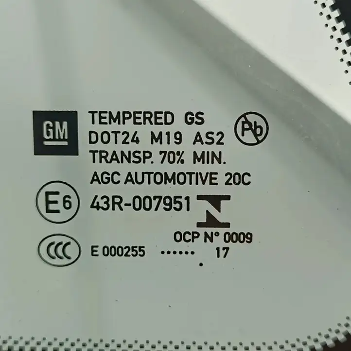Opel Insignia B (2017 - ) DOT24M19AS2 Заднее боковое стекло — фото 2