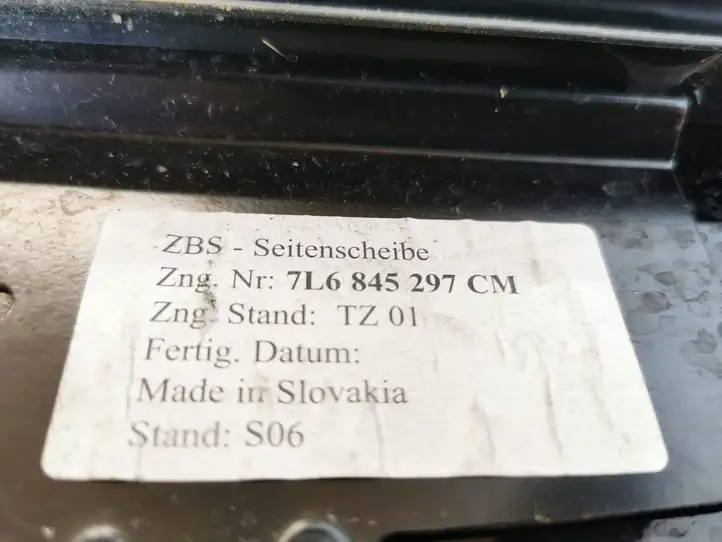 Volkswagen Touareg I (2002 - 2010) 7L6845297 Заднее боковое стекло — фото 5