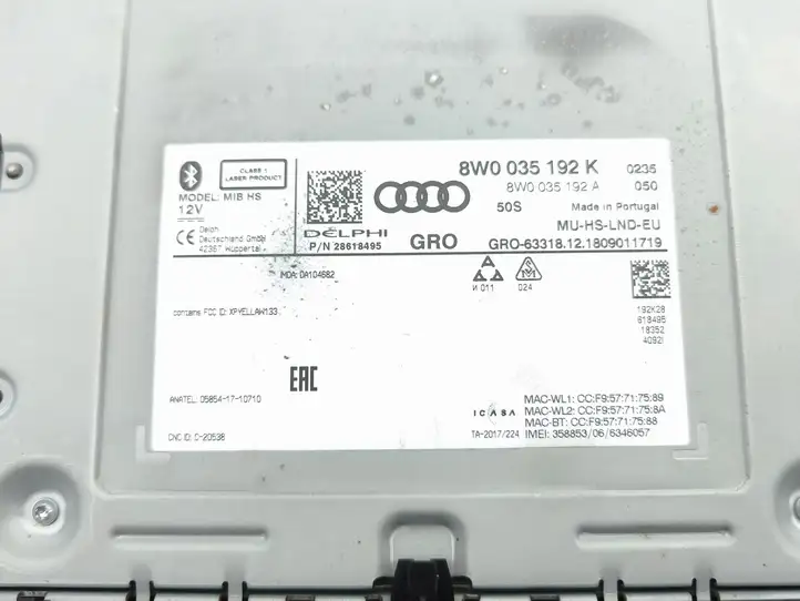 Audi A4 S4 B9 8W (2019 - ) 8W0035192K CD/DVD чейнджер — фото 8